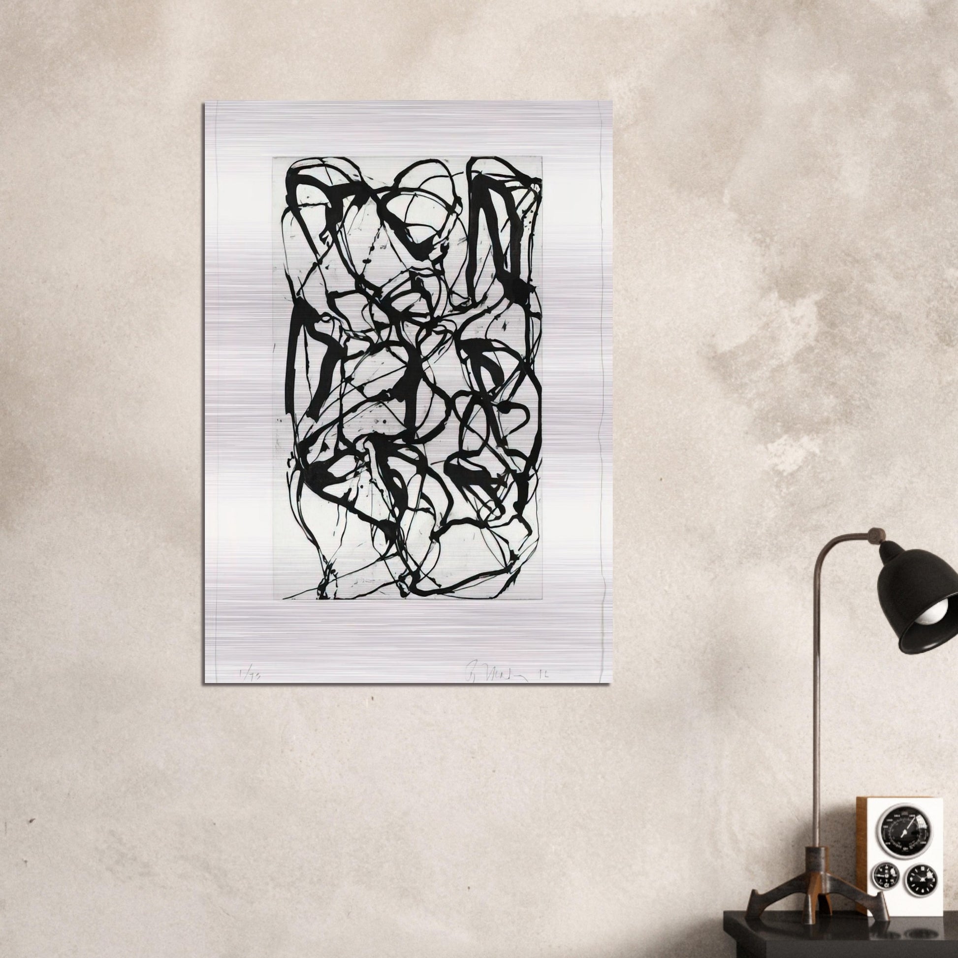 Han Shan Exit - 1992 - Brice Marden Brushed Aluminum Print - 70x100 cm / 28x40 inches | Brice Marden Aluminum Print | Brice Marden Prints