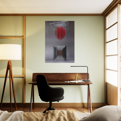 CUBO Y ESFERA VIRTUAL - Jesus Rafael Soto Brushed Aluminum Print - 70x100 cm / 28x40 inches | Jesus Rafael Soto Aluminum Print | Jesus Rafael Soto Prints