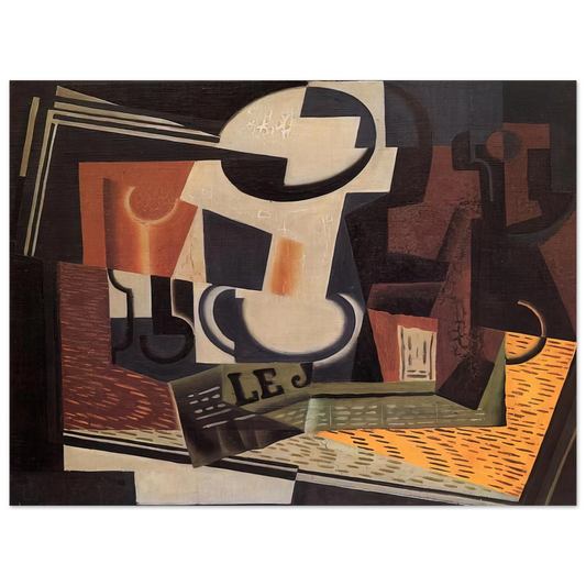 Juan Gris - STILL LIFE WITH FRUIT BOWL 1918  75x100 cm / 30x40inches Fine Art Poster