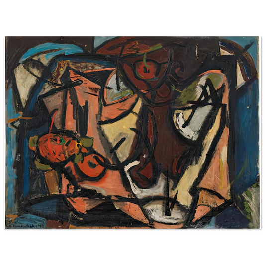 Helen Frankenthaler - Still Life, 1948- Wall Art - 21x29.7 cm / 8x12" - Fine Art Poster-canvas - -