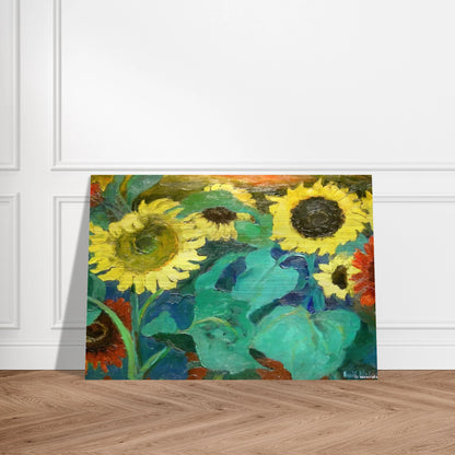 Sunflowers - Emil Nolde Brushed Aluminum Print - 70x100 cm / 28x40 inches | Emil Nolde Aluminum Print | Emil Nolde Prints