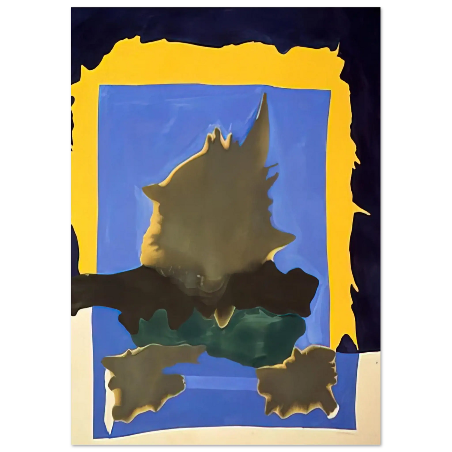 Helen Frankenthaler - Interior Landscape - 1964 Wall art - 13x18 cm / 5x7 Inches - Premium Wooden Framed Poster With Fine Art Paper - Wood frame