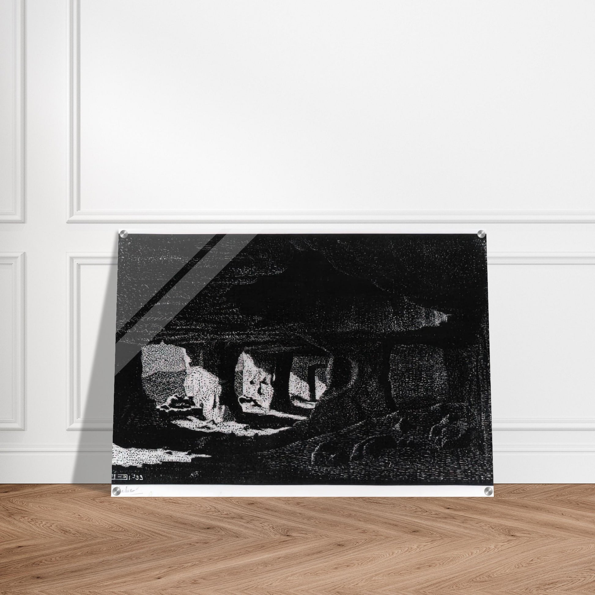 CAVE DWELLINGS NEAR SPERLINGA SICILY - MC Escher Acrylic Print - 70x100 cm / 28x40″ inches | Maurits Cornelis Escher Prints