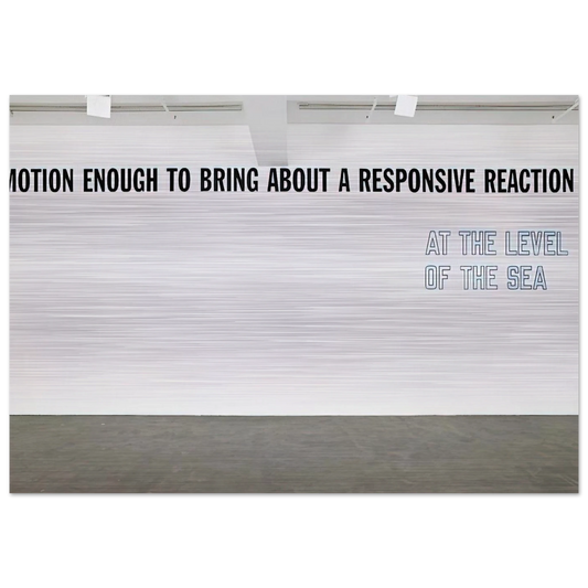 Motion Enough to Bring About... - 2008 - Lawrence Weiner Brushed Aluminum Print - 70x100 cm / 28x40 inches | Lawrence Weiner Aluminum Print | Lawrence Weiner Prints
