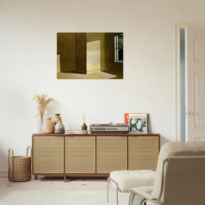 Sun in an Empty Room - Edward Hopper Brushed Aluminum Print - 70x100 cm / 28x40 inches | Edward Hopper Aluminum Print | Edward Hopper Prints