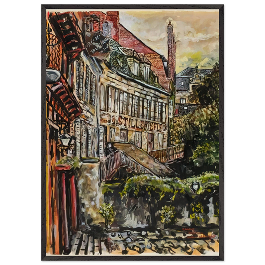 BRIEVE 1960 - Ivan Albright 70x100 cm / 28x40 inches Framed Art Print – Black Wooden Frame