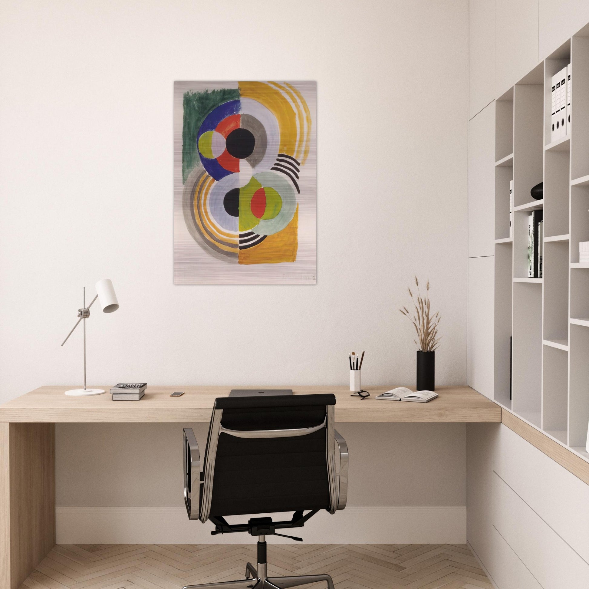 COMPOSITION WITH DISCS - Sonia Delaunay Brushed Aluminum Print - 70x100 cm / 28x40 inches | Sonia Delaunay Aluminum Print | Sonia Delaunay Prints