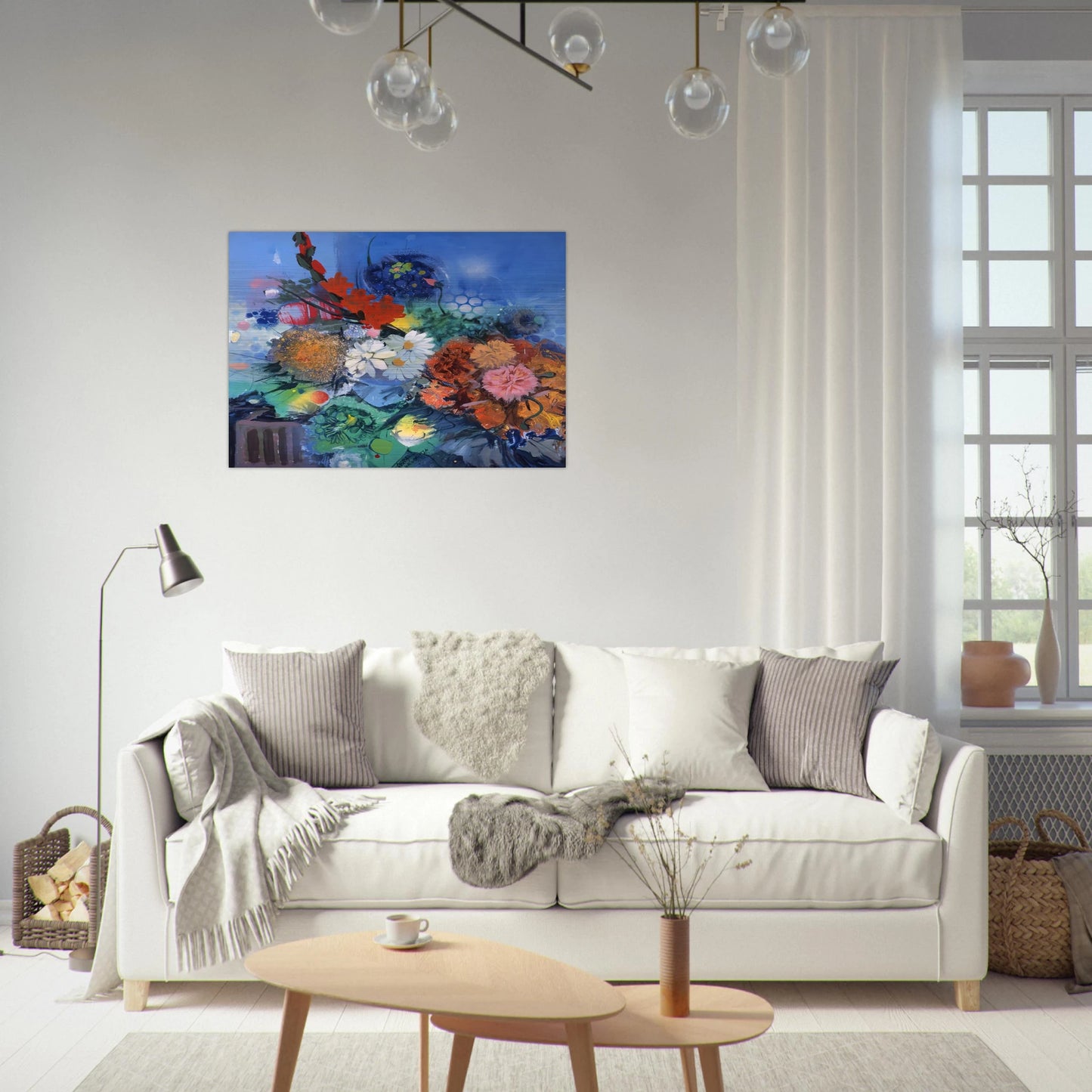 Flowers No. 2 - 1974 - Gebre Kristos Desta Brushed Aluminum Print - 70x100 cm / 28x40 inches | Gebre Kristos Desta Aluminum Print | Gebre Kristos Desta Prints