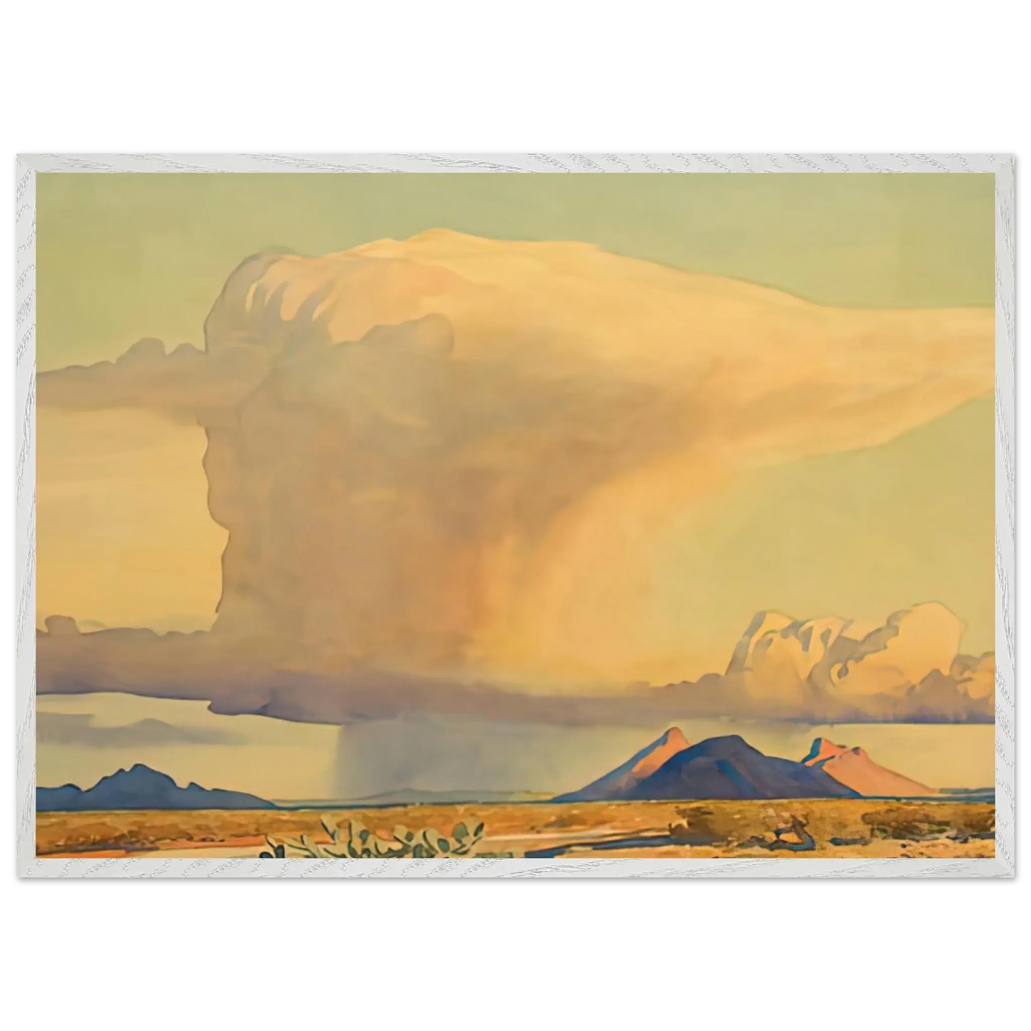 Maynard Dixon - DROUGHT AND DOWNPOUR 1944 Wall art - 45x60 cm / 18x24 Inches - Fine Art Poster - -