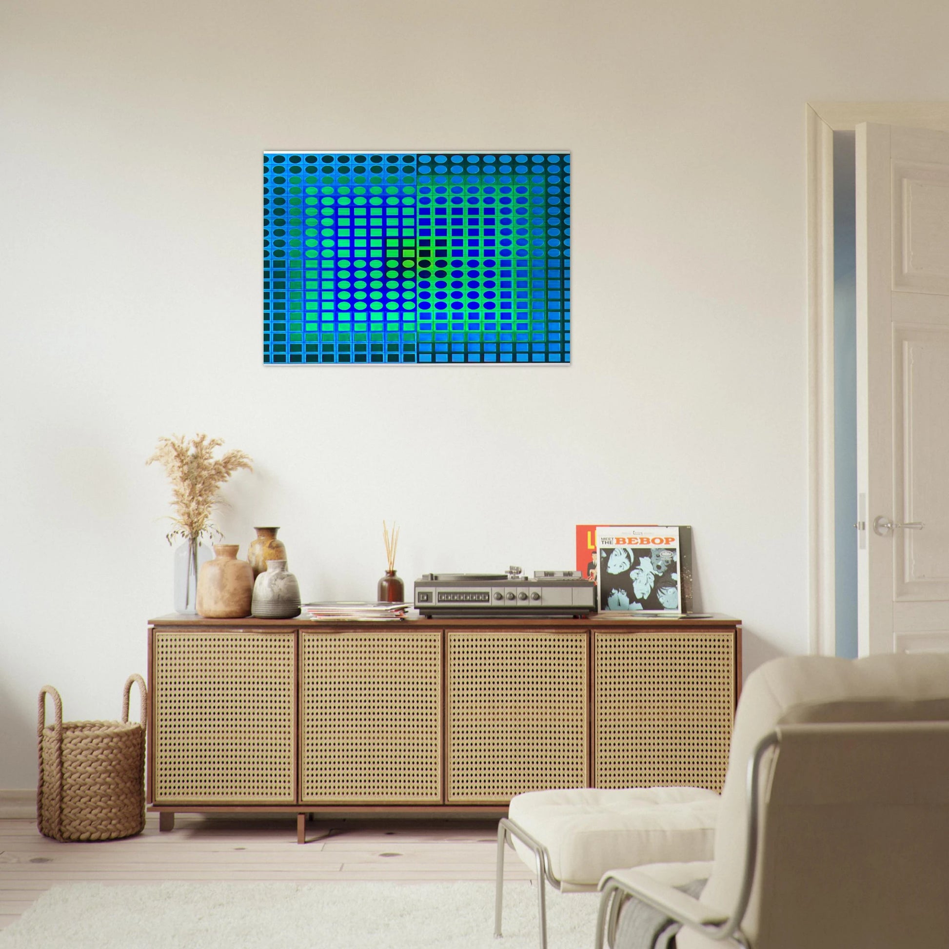 Zoeld V - 1967 - Victor Vasarely Brushed Aluminum Print - 70x100 cm / 28x40 inches | Victor Vasarely Aluminum Print | Victor Vasarely Prints