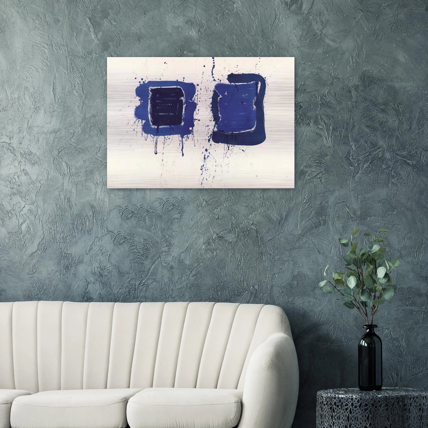 Deux Magots - Sam Francis Brushed Aluminum Print - 70x100 cm / 28x40 inches | Sam Francis Aluminum Print | Sam Francis Prints