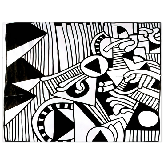 Keith Haring - UNTITLED 1978 1  75x100 cm / 30x40inches Fine Art Poster | Keith Haring Art For Sale