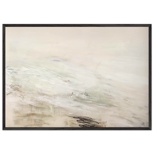 Hero and Leandro  A Painting in Four Parts  Part II - Cy Twombly 70x100 cm / 28x40 inches Framed Art Print – Black Wooden Frame