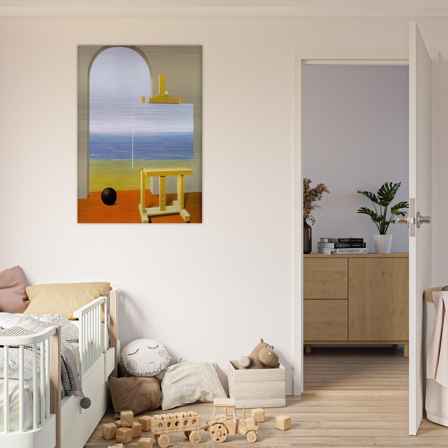 THE HUMAN CONDITION 1935 - Rene Magritte Brushed Aluminum Print - 70x100 cm / 28x40 inches | Rene Magritte Aluminum Print | Rene Magritte Prints