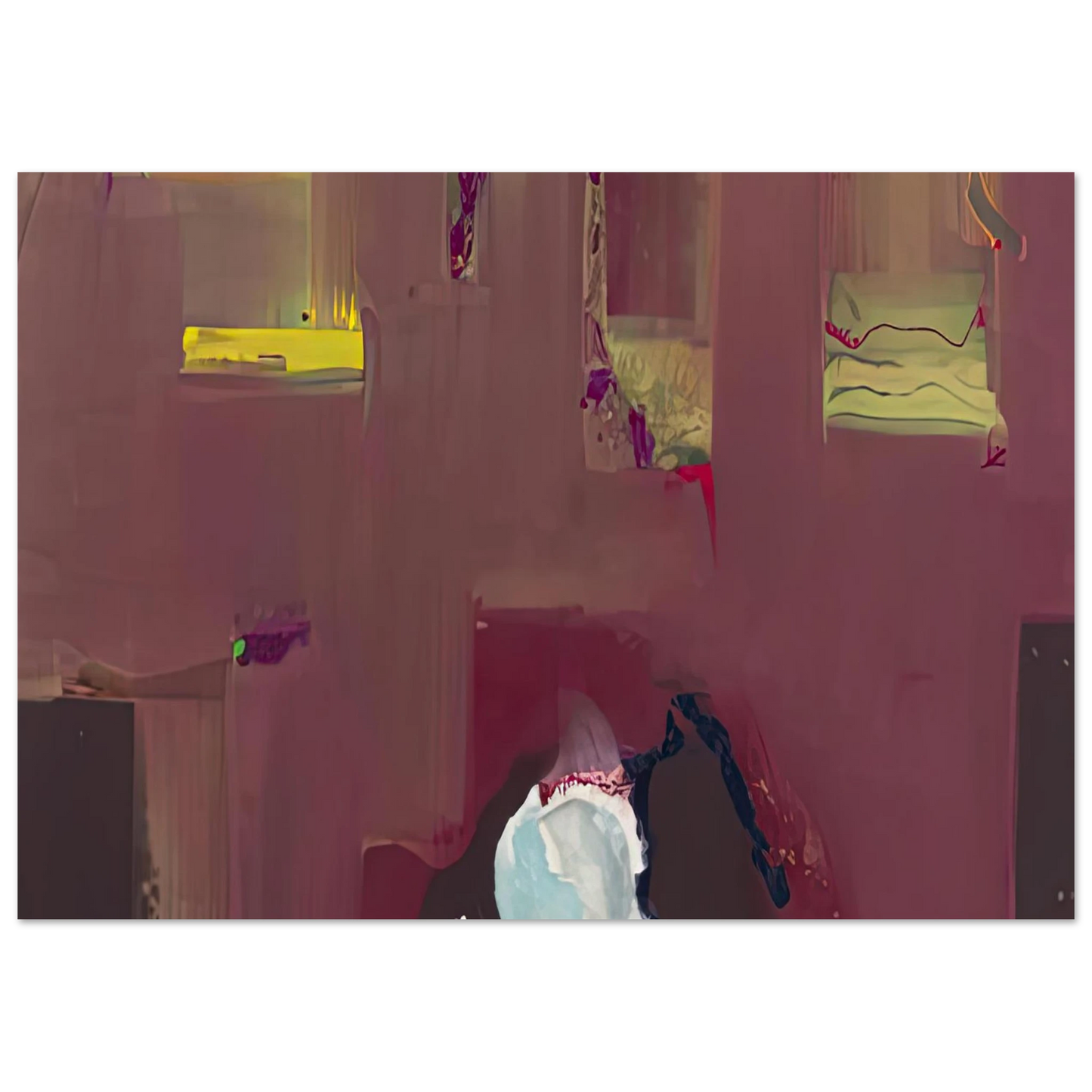 Helen Frankenthaler - Yin Yang, 1990- Wall Art - 21x29.7 cm / 8x12" - Premium Wooden Framed Poster With Fine Art Paper-canvas - Black frame