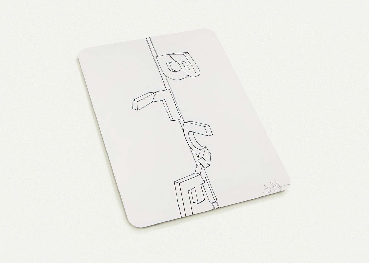 BENT BLUE 1971 By Jasper Johns Pack of 10 Post Cards | Jasper Johns Post Cards | A6 (10.5 x 14.8 cm) - 4.1 x 5.8 inches