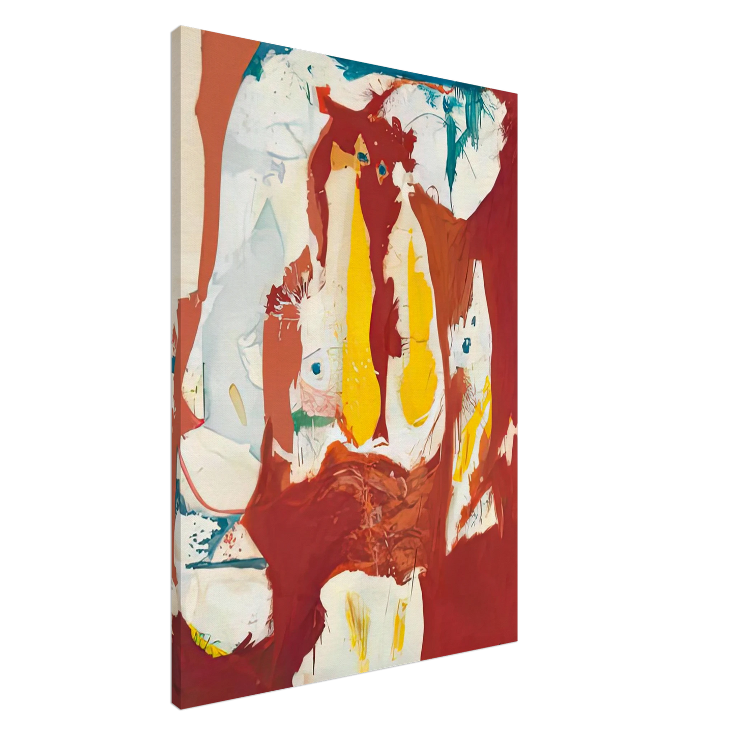 Helen Frankenthaler - The Red Sea, 1959- Wall Art - 30x40 cm / 12x16 inches - Premium Wooden Framed Poster With Fine Art Paper-canvas - White frame