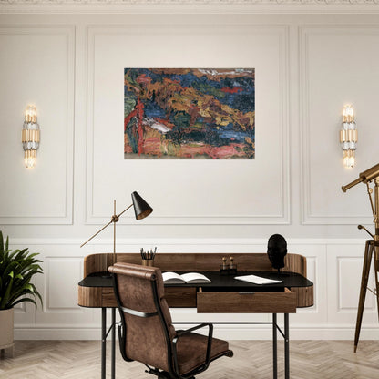 E O W ON HER BLUE EIDERDOWN III - Frank Auerbach Brushed Aluminum Print - 70x100 cm / 28x40 inches | Frank Auerbach Aluminum Print | Frank Auerbach Prints
