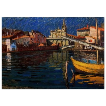 MARTIGUES - Raoul Dufy Brushed Aluminum Print - 70x100 cm / 28x40 inches | Raoul Dufy Aluminum Print | Raoul Dufy Prints
