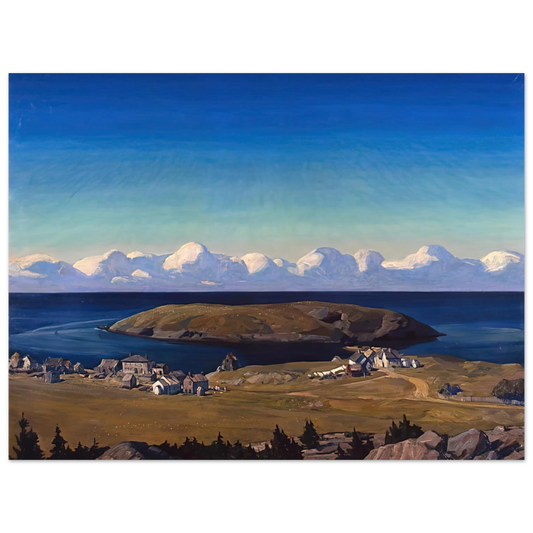 Rockwell Kent - Island Village, Coast of Maine  75x100 cm / 30x40inches Fine Art Poster