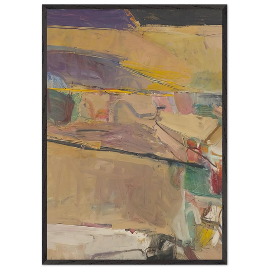 Berkeley 54 - Richard Diebenkorn 70x100 cm / 28x40 inches Framed Art Print – Black Wooden Frame