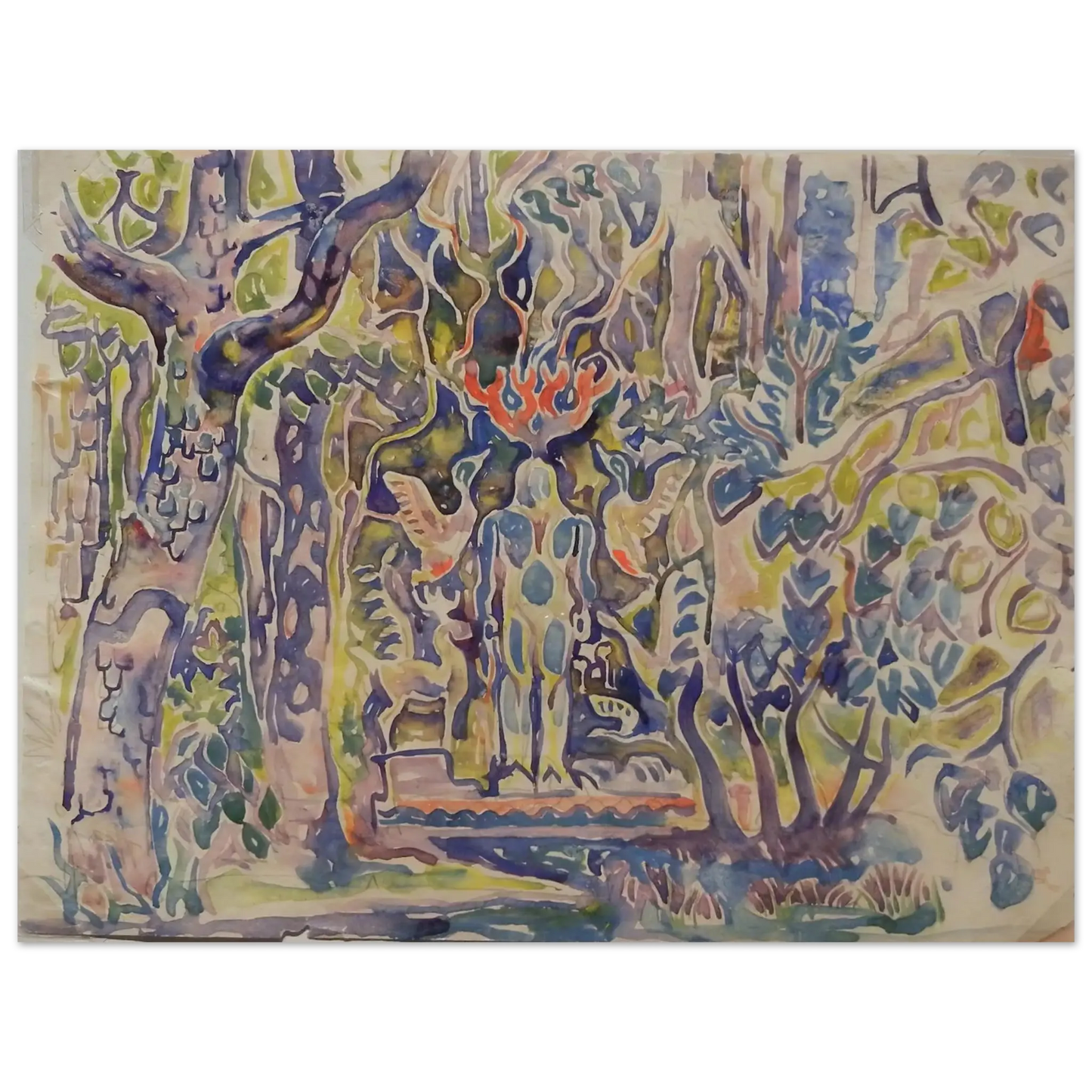 Walter Inglis Anderson - Walter Anderson Wall art - A1 (59.4 x 84.1  cm) - Premium Wooden Framed Poster With Fine Art Paper - White frame