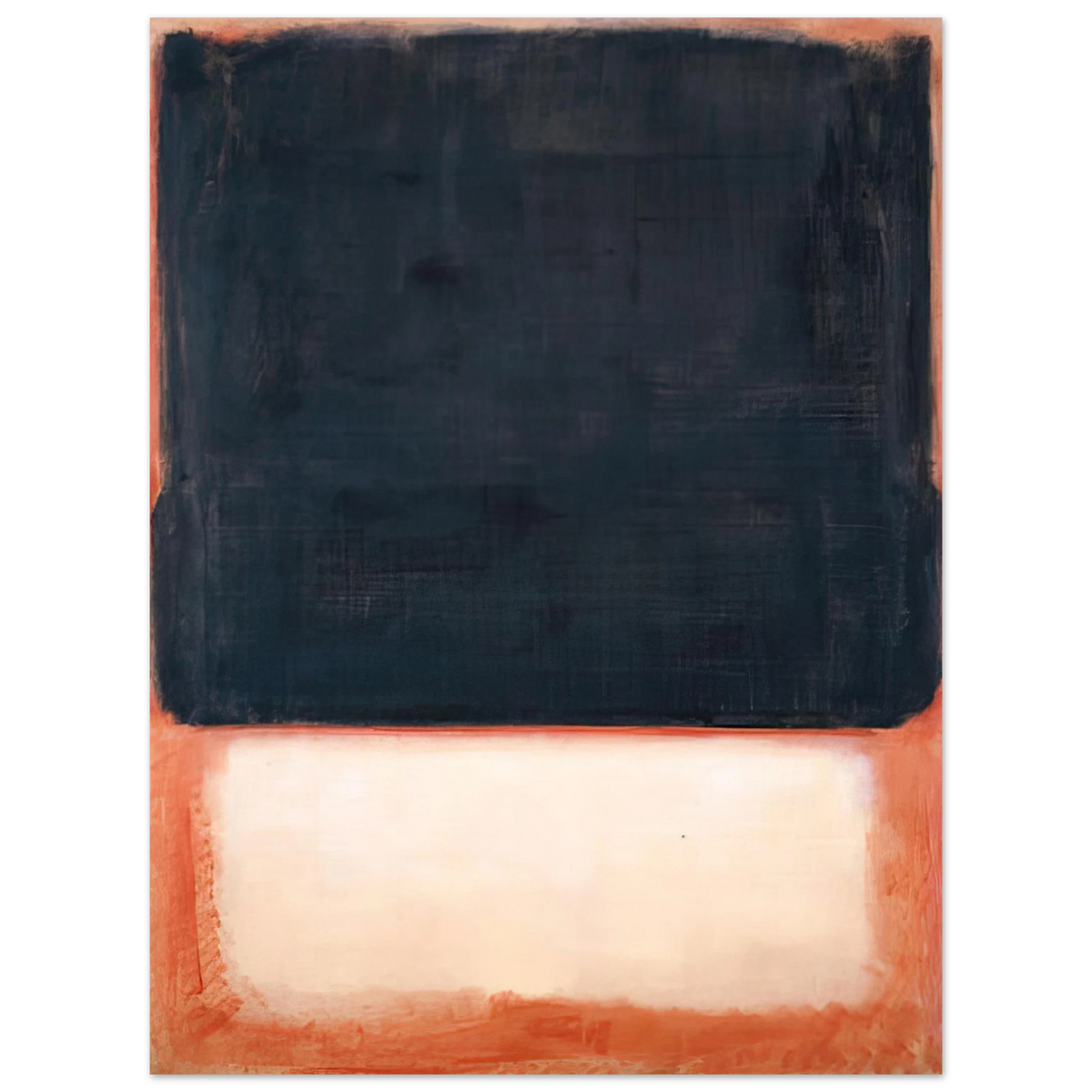 Mark Rothko - No. 7 Dark Over Light - 1954 Wall Art - 60x80 cm / 24x32 inches - Premium Wooden Framed Poster With Fine Art Paper-canvas - Black frame