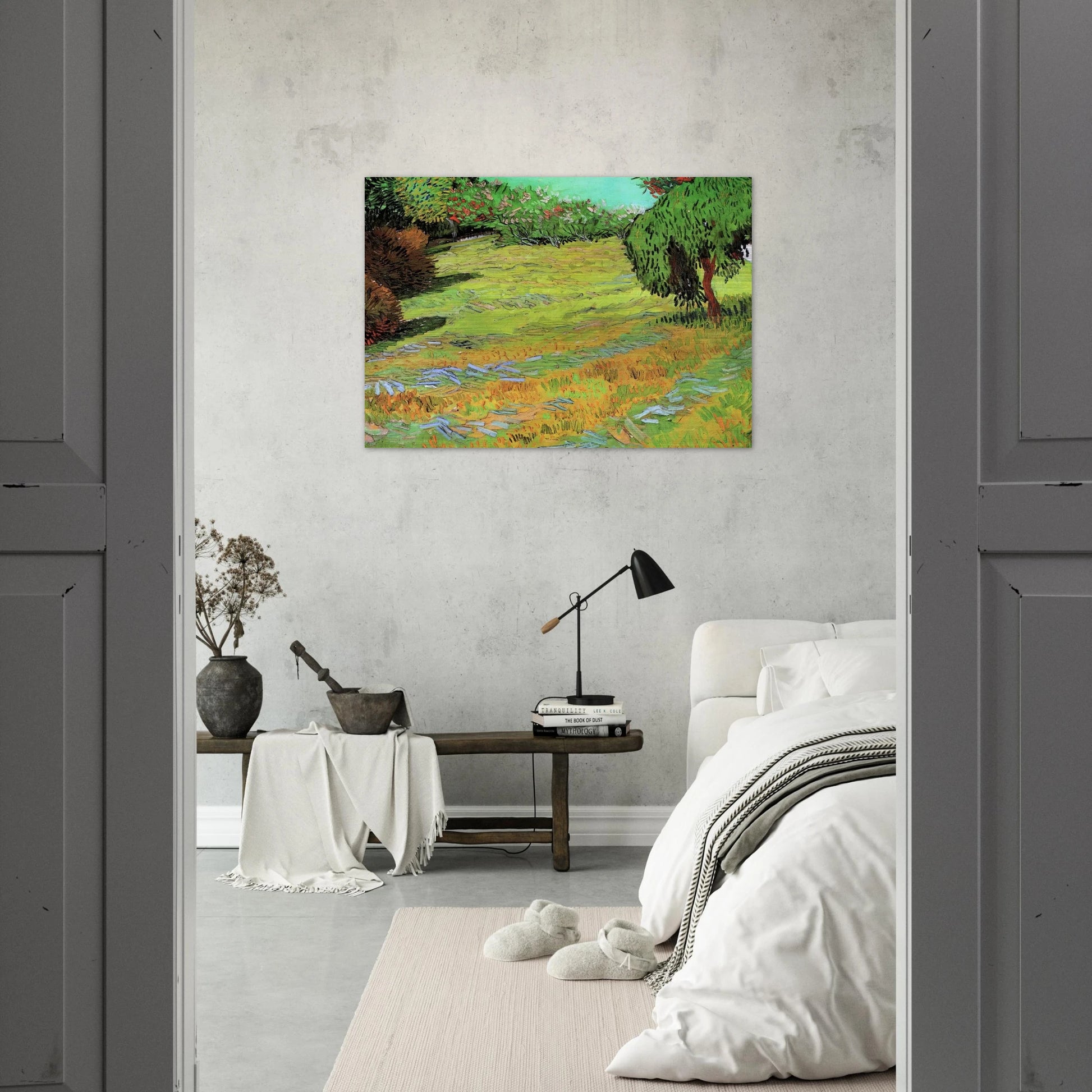 Sunny Lawn in a Public Park - Vincent van Gogh Brushed Aluminum Print - 70x100 cm / 28x40 inches | Vincent van Gogh Aluminum Print | Vincent van Gogh Prints