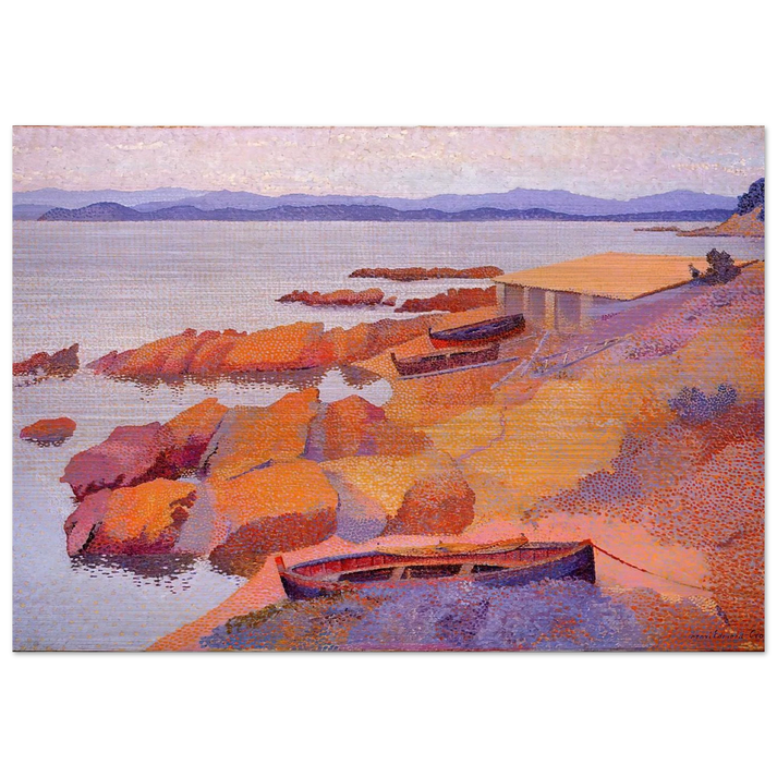 Coast Near Antibes - Henri-Edmond Cross Brushed Aluminum Print - 70x100 cm / 28x40 inches | Henri-Edmond Cross Aluminum Print | Henri-Edmond Cross Prints