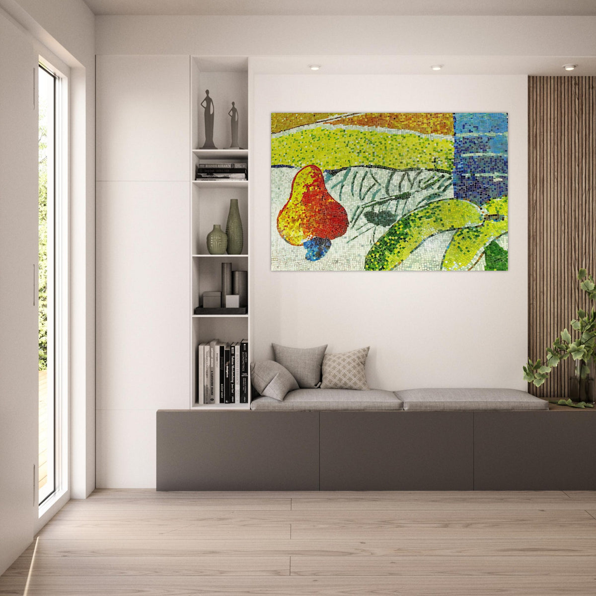 Caju e Bananas - Naïve Art Primitivism - Aldemir Martins Art Prints - 100x150 cm / 40x60″ inches | Aldemir Martins Poster | Aldemir Martins Prints