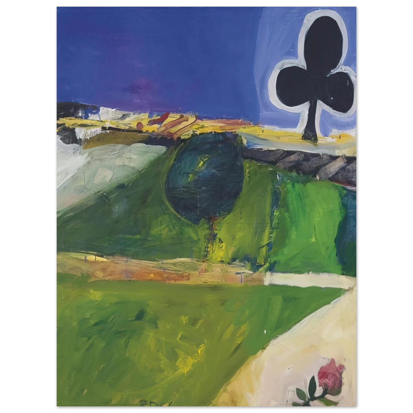 Richard Diebenkorn - Landscape with Figure  75x100 cm / 30x40inches Fine Art Poster