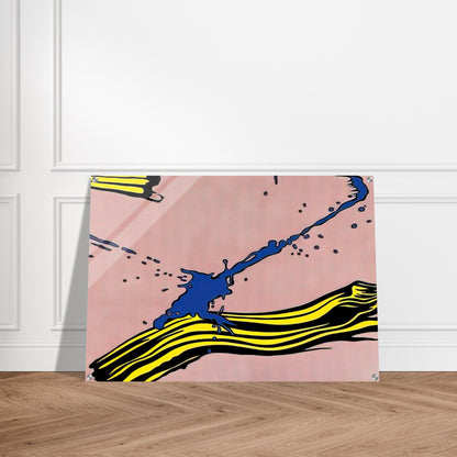 BRUSHSTROKE WITH SPATTER 1966 - Roy Lichtenstein Acrylic Print - 70x100 cm / 28x40″ inches | Roy Lichtenstein Wall Art | Roy Lichtenstein Prints