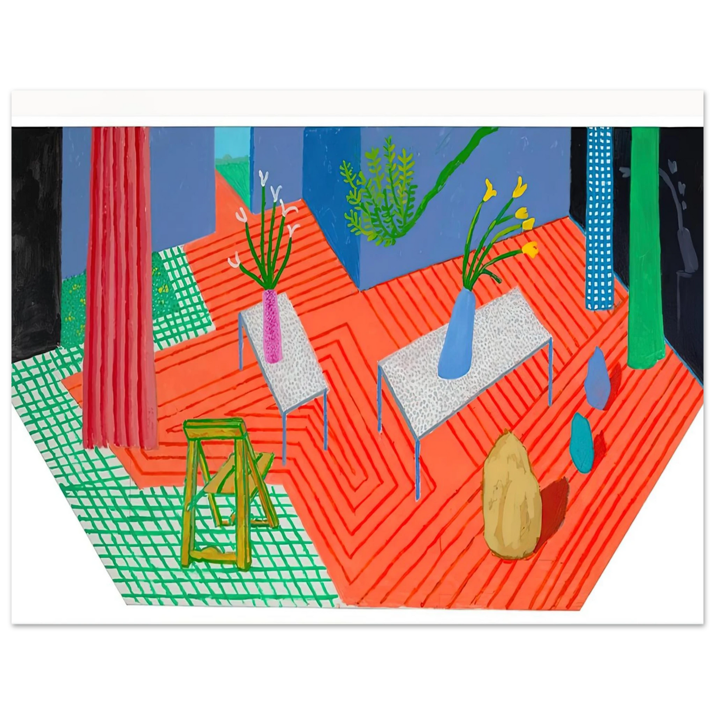 David Hockney - David Hockney Wall art - 45x60 cm / 18x24 inches - Premium Wooden Framed Poster With Fine Art Paper-canvas - Wood frame