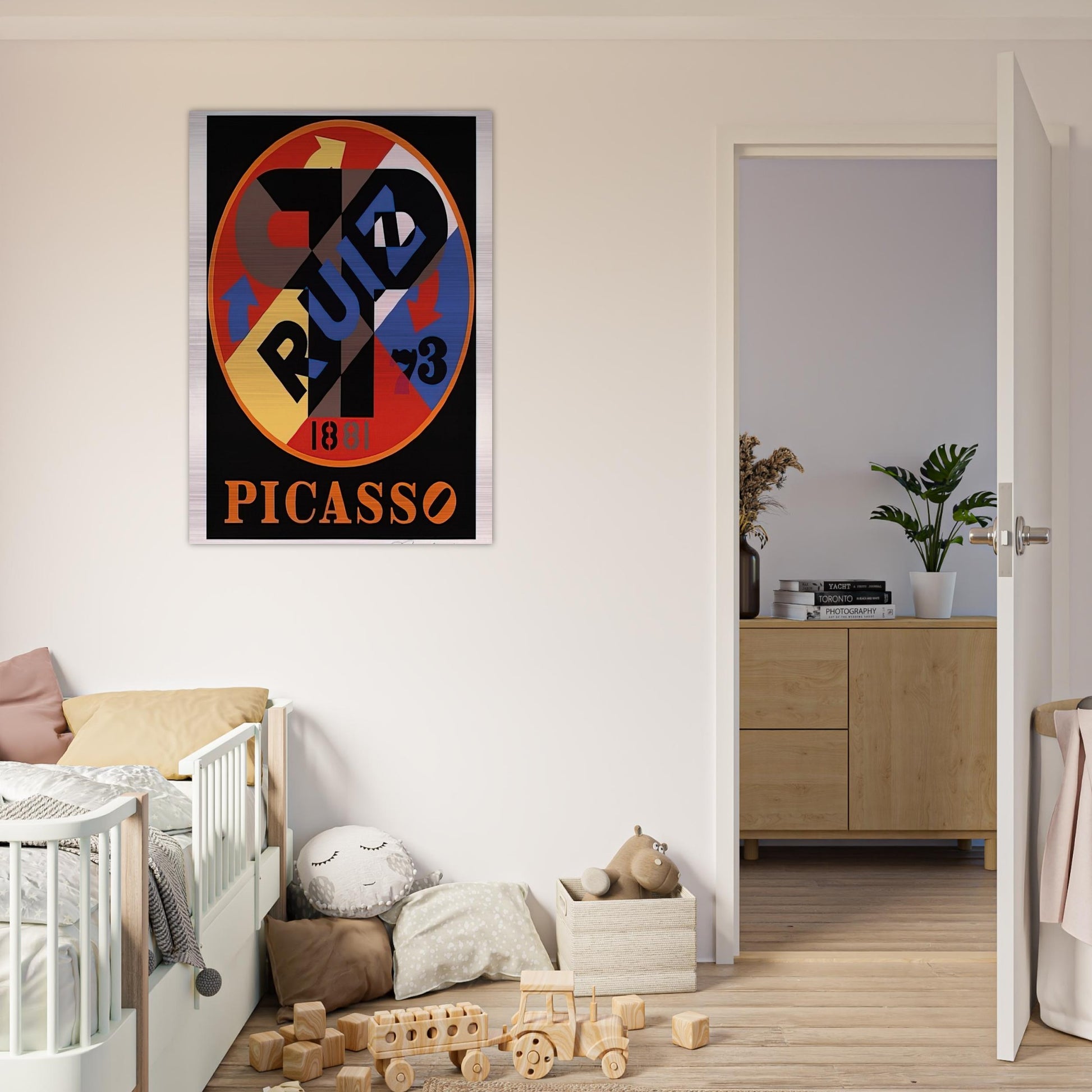 Picasso, The American Dream - Robert Indiana Brushed Aluminum Print - 70x100 cm / 28x40 inches | Robert Indiana Aluminum Print | Robert Indiana Prints