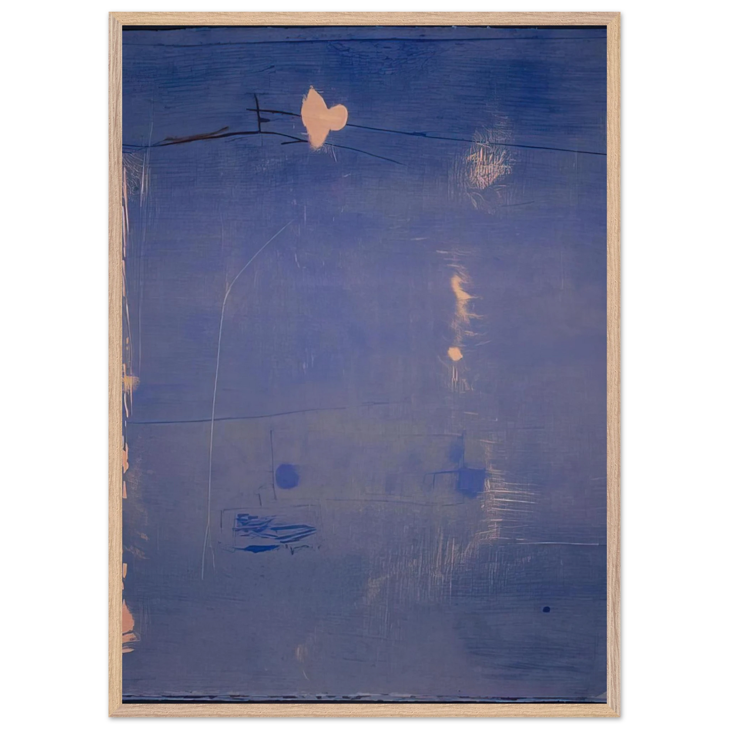 Helen Frankenthaler - Cameo - 1980 Wall art - 13x18 cm / 5x7 inches - Premium Wooden Framed Poster With Fine Art Paper-canvas - Black frame