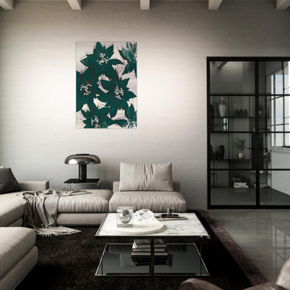 Poinsetta - Andy Warhol Brushed Aluminum Print - 70x100 cm / 28x40 inches | Andy Warhol Aluminum Print | Andy Warhol Prints