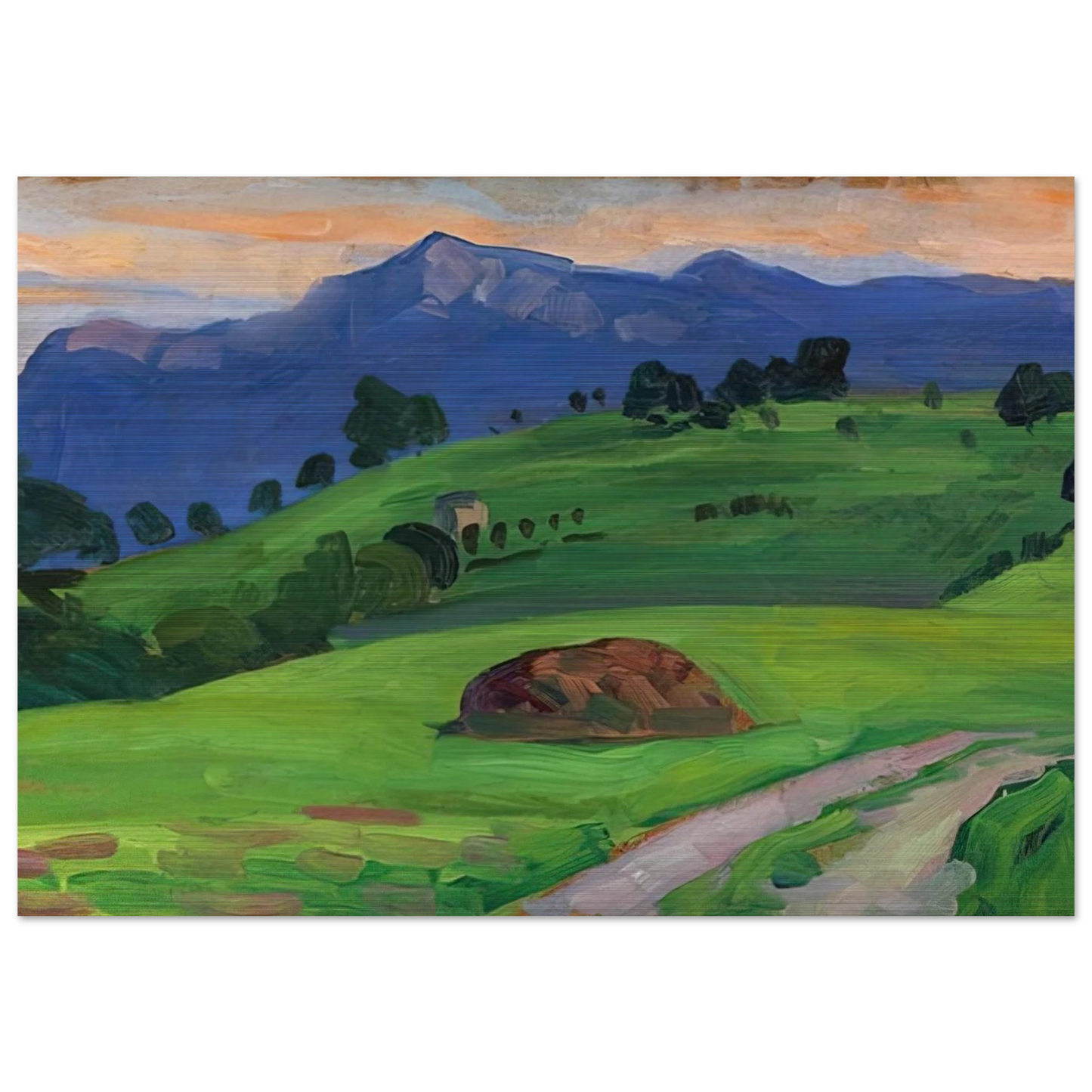 BERGWIESE 1910 - Gabriele Munter Brushed Aluminum Print - 70x100 cm / 28x40 inches | Gabriele Munter Aluminum Print | Gabriele Munter Prints