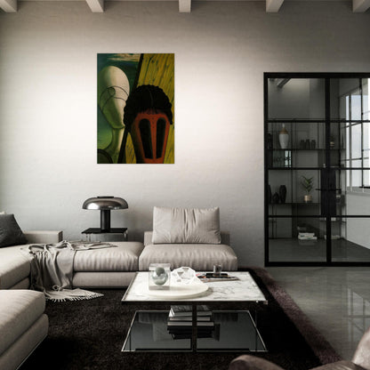 TWO HEADS 1918 - Giorgio de Chirico Brushed Aluminum Print - 70x100 cm / 28x40 inches | Giorgio de Chirico Aluminum Print | Giorgio de Chirico Prints