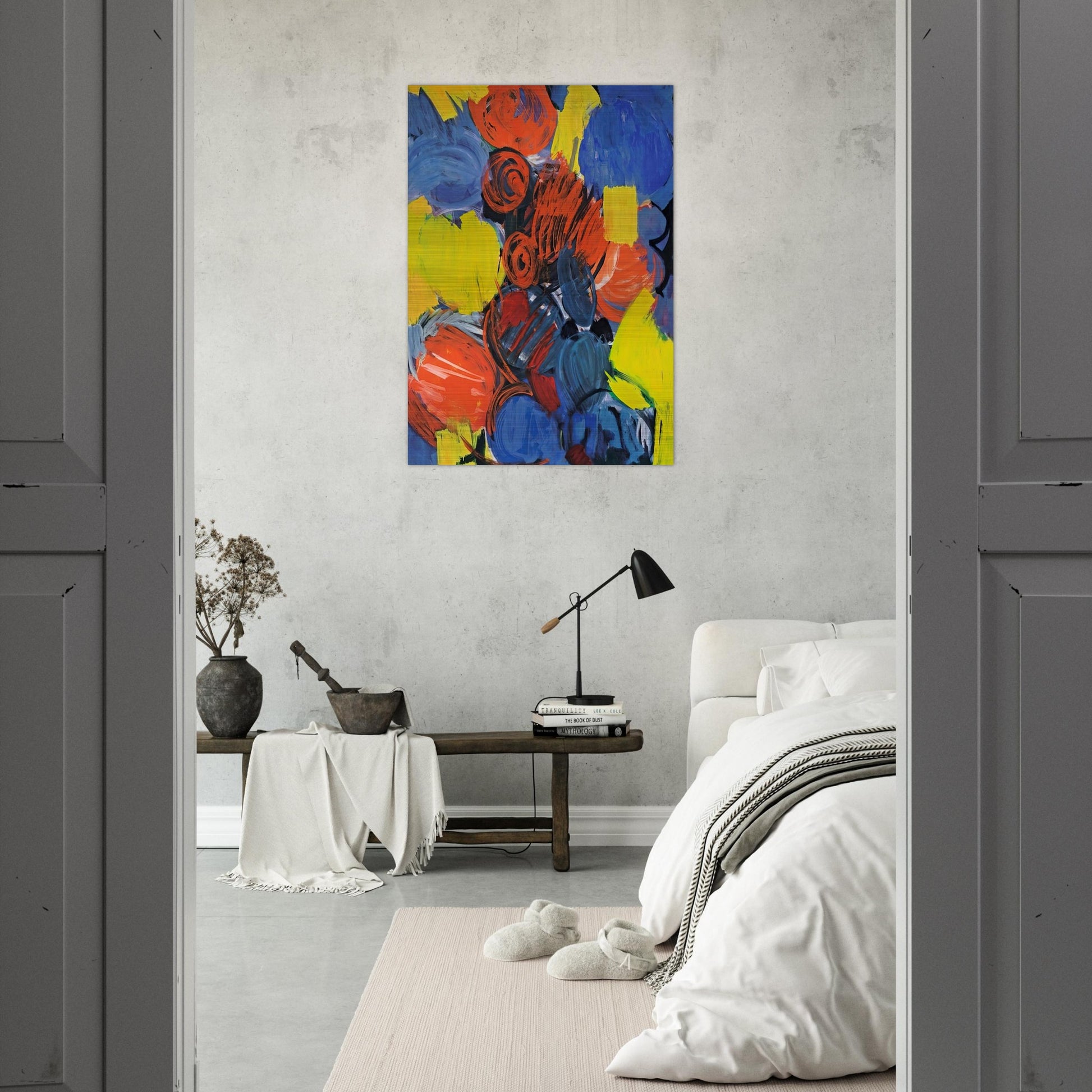 Weizengelb - 1962 - Ernst Wilhelm Nay Brushed Aluminum Print - 70x100 cm / 28x40 inches | Ernst Wilhelm Nay Aluminum Print | Ernst Wilhelm Nay Prints