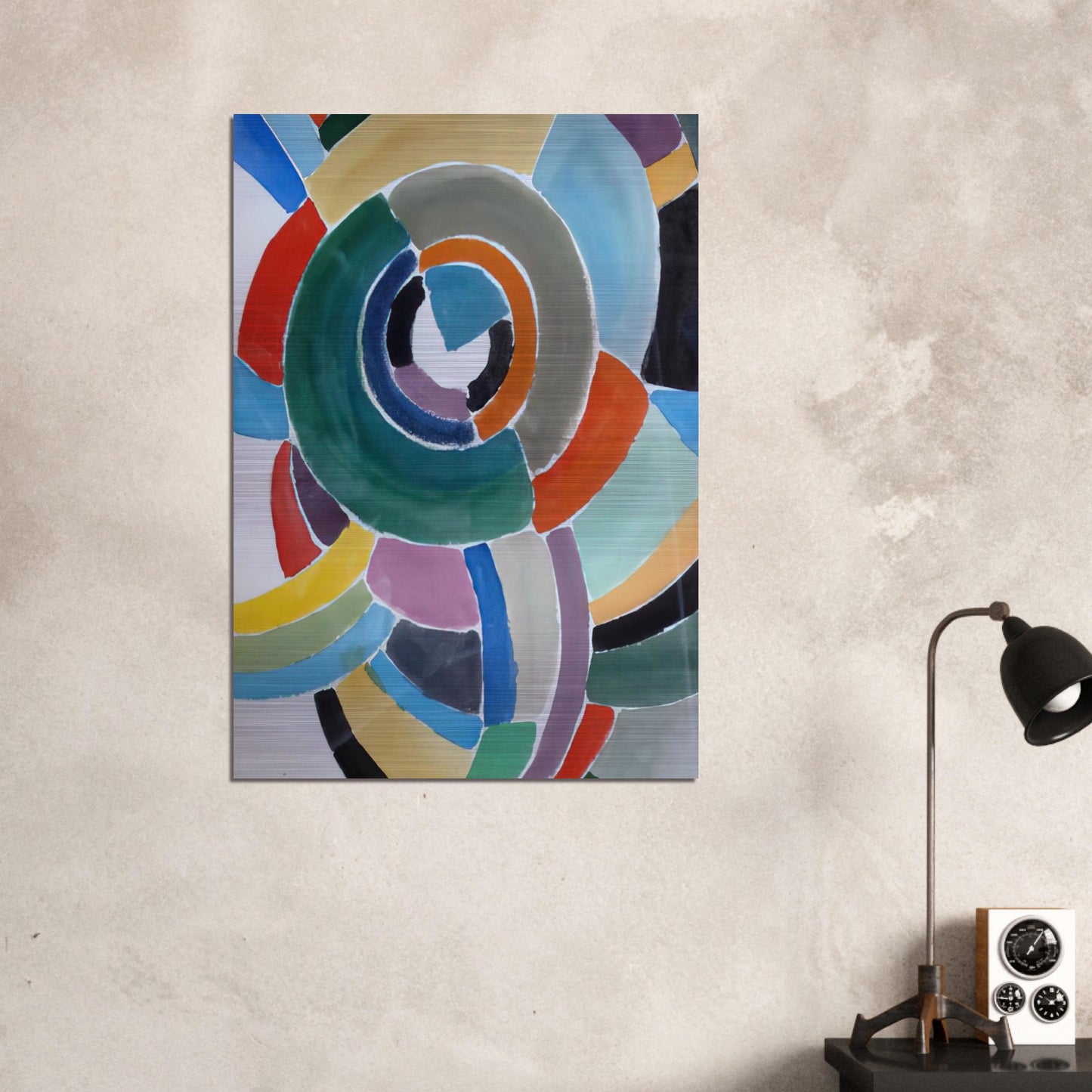 ORFIZME - Sonia Delaunay Brushed Aluminum Print - 70x100 cm / 28x40 inches | Sonia Delaunay Aluminum Print | Sonia Delaunay Prints