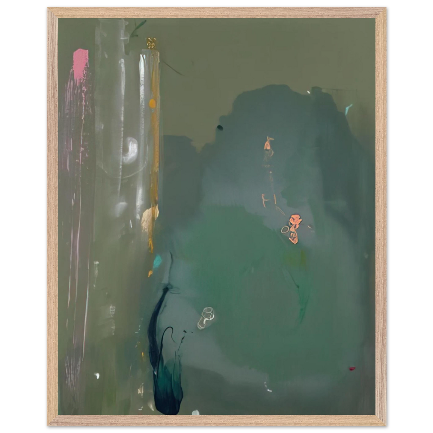 Helen Frankenthaler - CÃƒÆ’Ã‚Â´te d Argent - 1980 Wall art - 15x20 cm / 6x8 inches - Premium Wooden Framed Poster With Fine Art Paper-canvas - Black frame