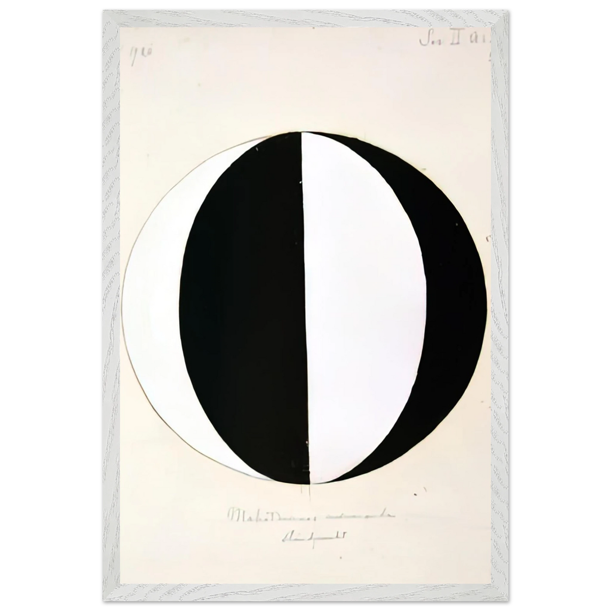 Hilma af Klint - THE MAHATMAS PRESENT STANDING POINT SERIES II NO 2A 1920 Wall art - A2 (42 x 59.4  cm) - Premium Wooden Framed Poster With Fine Art Paper-canvas - Wood frame