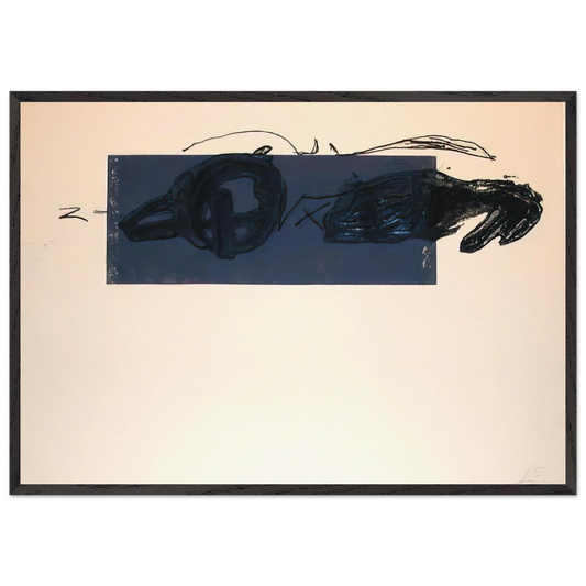 Z 1981 - Antoni Tapies 70x100 cm / 28x40 inches Framed Art Print – Black Wooden Frame