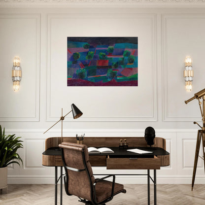 Moonlit Landscape - 1958 - Johannes Itten Brushed Aluminum Print - 70x100 cm / 28x40 inches | Johannes Itten Aluminum Print | Johannes Itten Prints