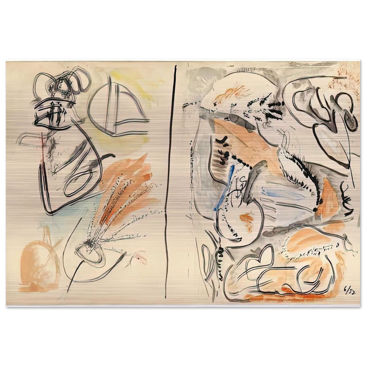Window Shade No. 2, 1952- - Helen Frankenthaler Brushed Aluminum Print - 70x100 cm / 28x40 inches | Helen Frankenthaler Aluminum Print | Helen Frankenthaler Prints