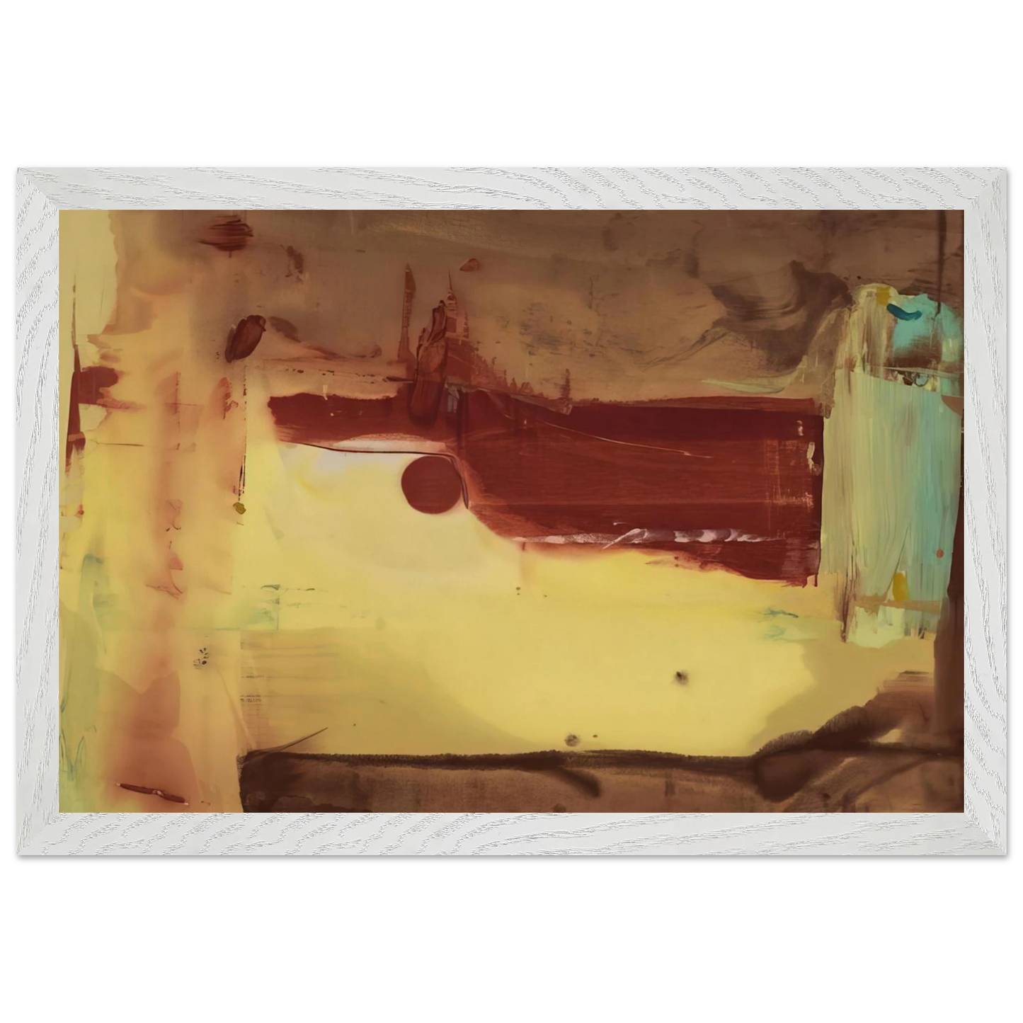 Helen Frankenthaler - Desert Pass - 1976 Wall art - 50x70 cm / 20x28 inches - Premium Wooden Framed Poster With Fine Art Paper-canvas - Black frame
