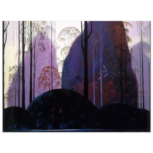 Eyvind Earle - Mauve Redand Purple  75x100 cm / 30x40inches Fine Art Poster