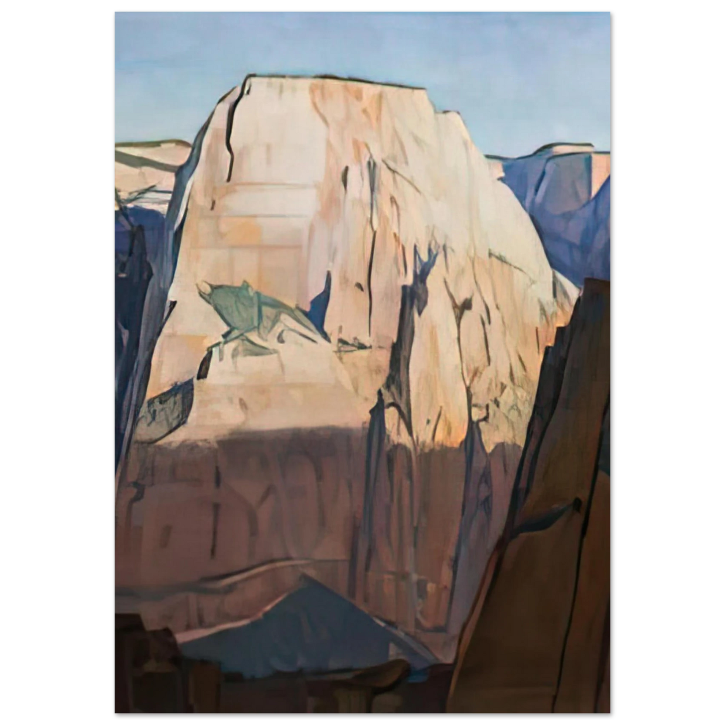 Maynard Dixon - GREAT WHITE THRONE ZION CANYON UTAH 1933 Wall art - A3 (29.7 x 42  cm) - Premium Wooden Framed Poster With Fine Art Paper-canvas - Wood frame