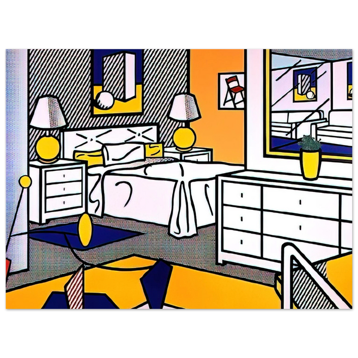 Roy Lichtenstein - INTERIOR WITH MOBILE 1992  75x100 cm / 30x40inches Fine Art Poster