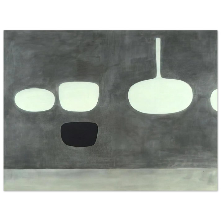 William Scott - Grey Still Life - 1969  75x100 cm / 30x40inches Fine Art Poster